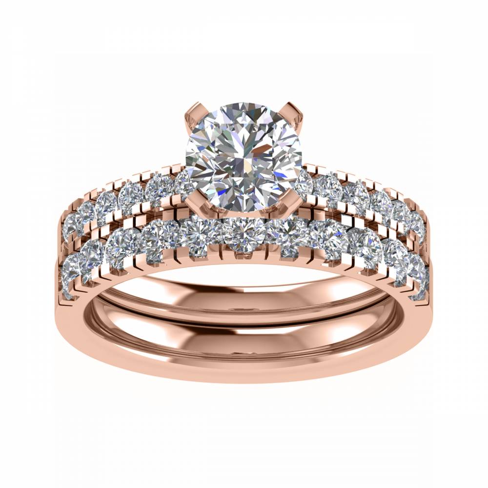 Shoulder Set Diamond Engagement Ring
 R