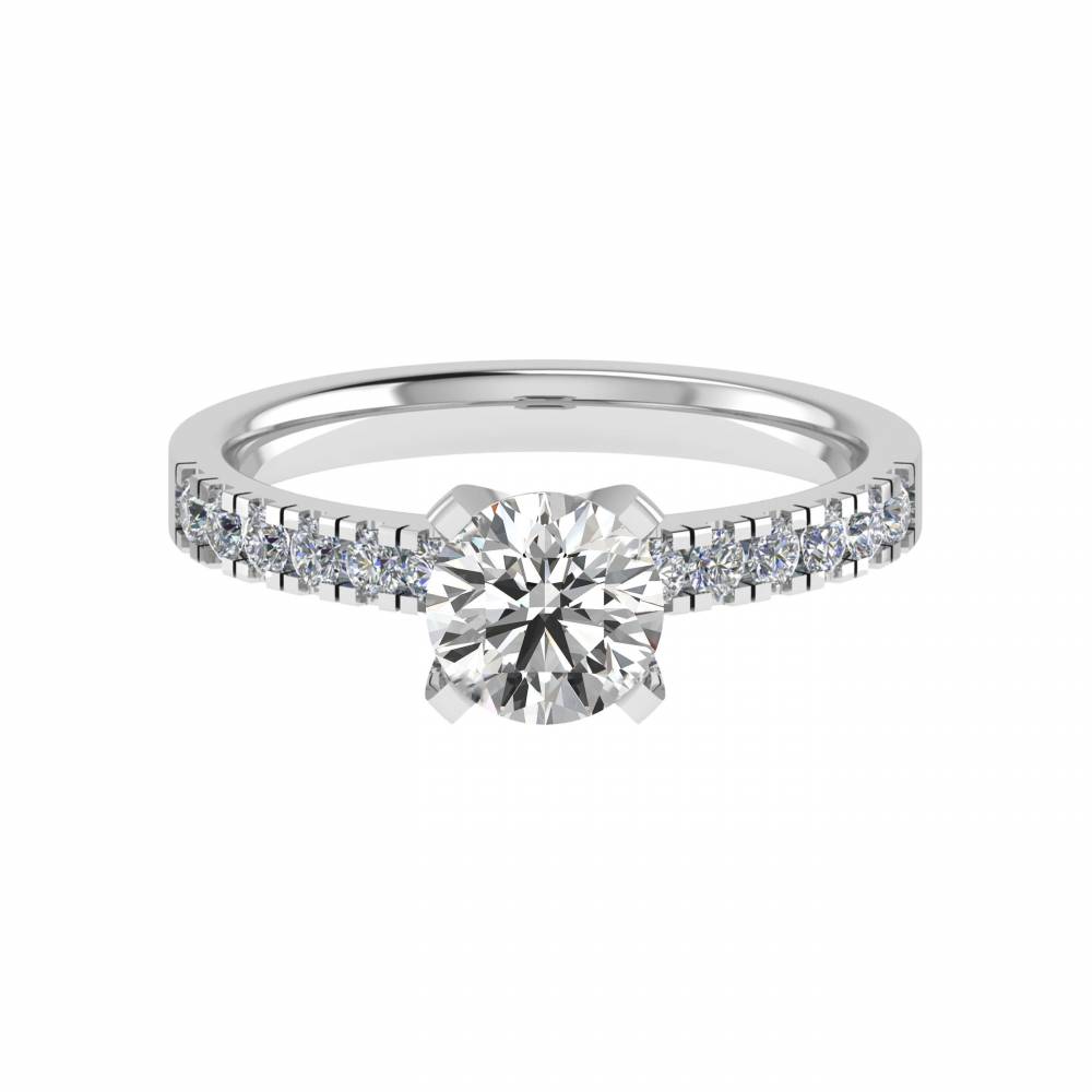 Shoulder Set Diamond Engagement Ring
 W