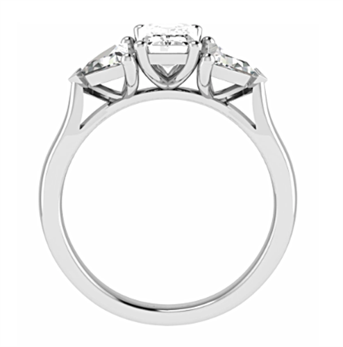 Elegant Radiant & Baguette Diamond Trilogy Ring W