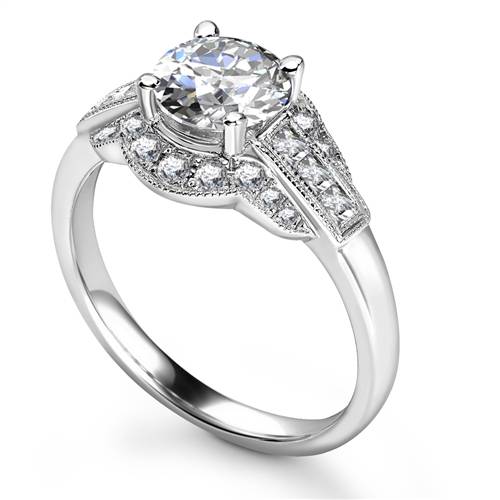 Modern Round Diamond Designer Ring W