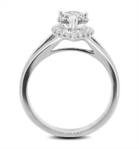 Modern Pear Diamond Single Halo Ring P