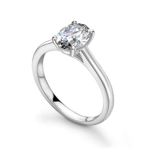 Modern Oval Diamond Engagement Ring P
