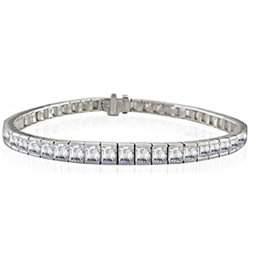 Modern Emerald Diamond Tennis Bracelet W