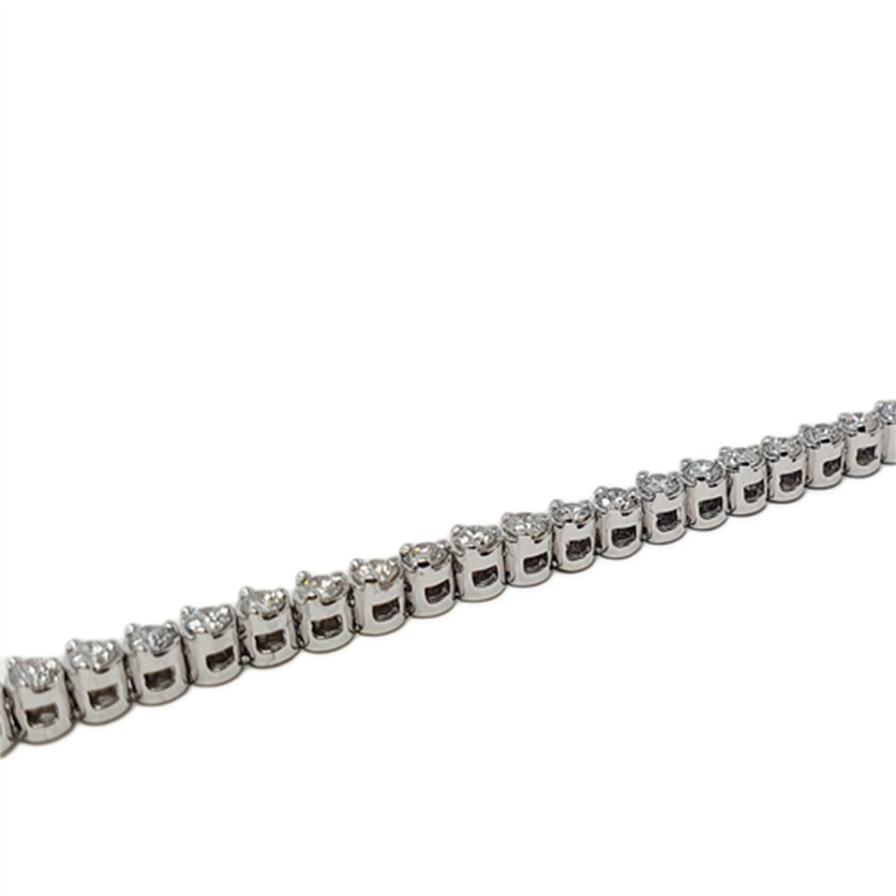 Unique Modern Round Diamond Tennis Bracelet W