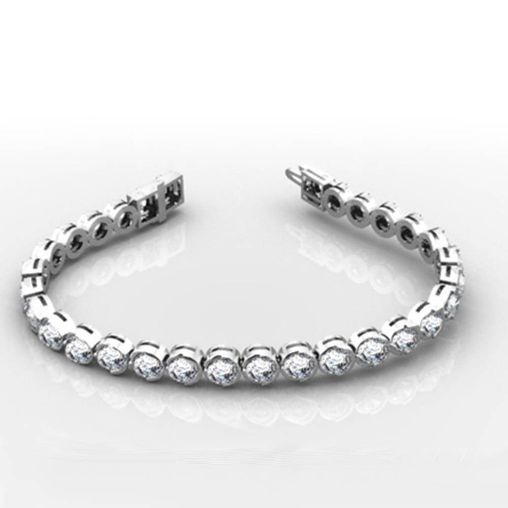 Modern Round Diamond Single Row Bracelet P