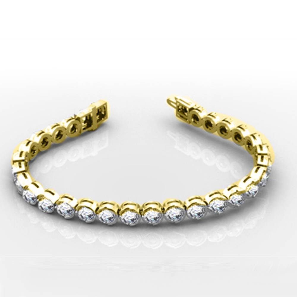Modern Round Diamond Single Row Bracelet Y
