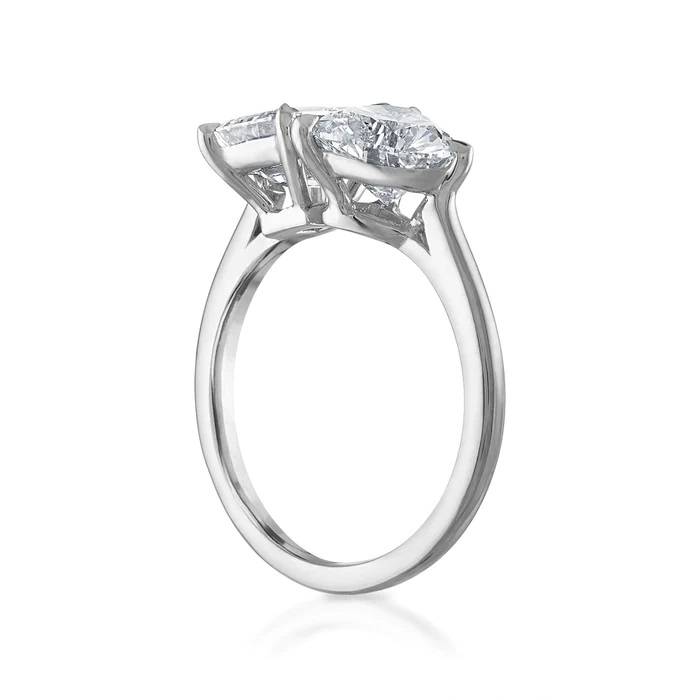 Pear & Oval Two Stone Diamond Ring P