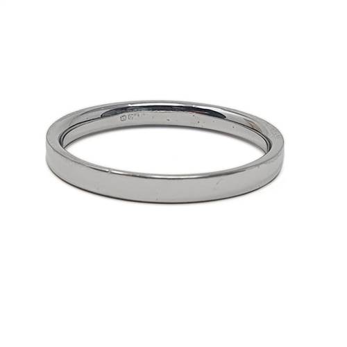 DHWCL2 Flat Court Wedding Ring - 2mm width, Thin depth W