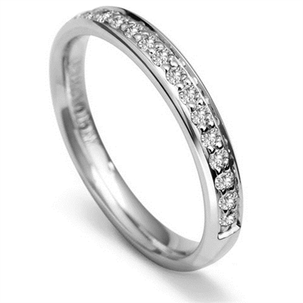 4mm Round Diamond 60% Wedding Ring P