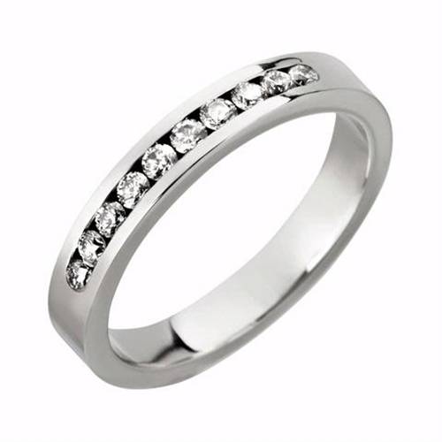 Diamond Set Half Eternity/Wedding Ring P