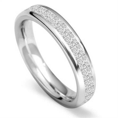 4mm Princess Diamond 60% Wedding Ring P