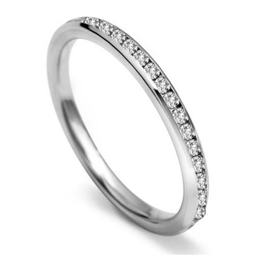 2mm Full Set Round Diamond Wedding Ring P