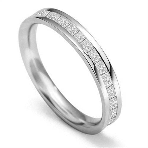 3mm Princess Diamond 40% Wedding Ring P