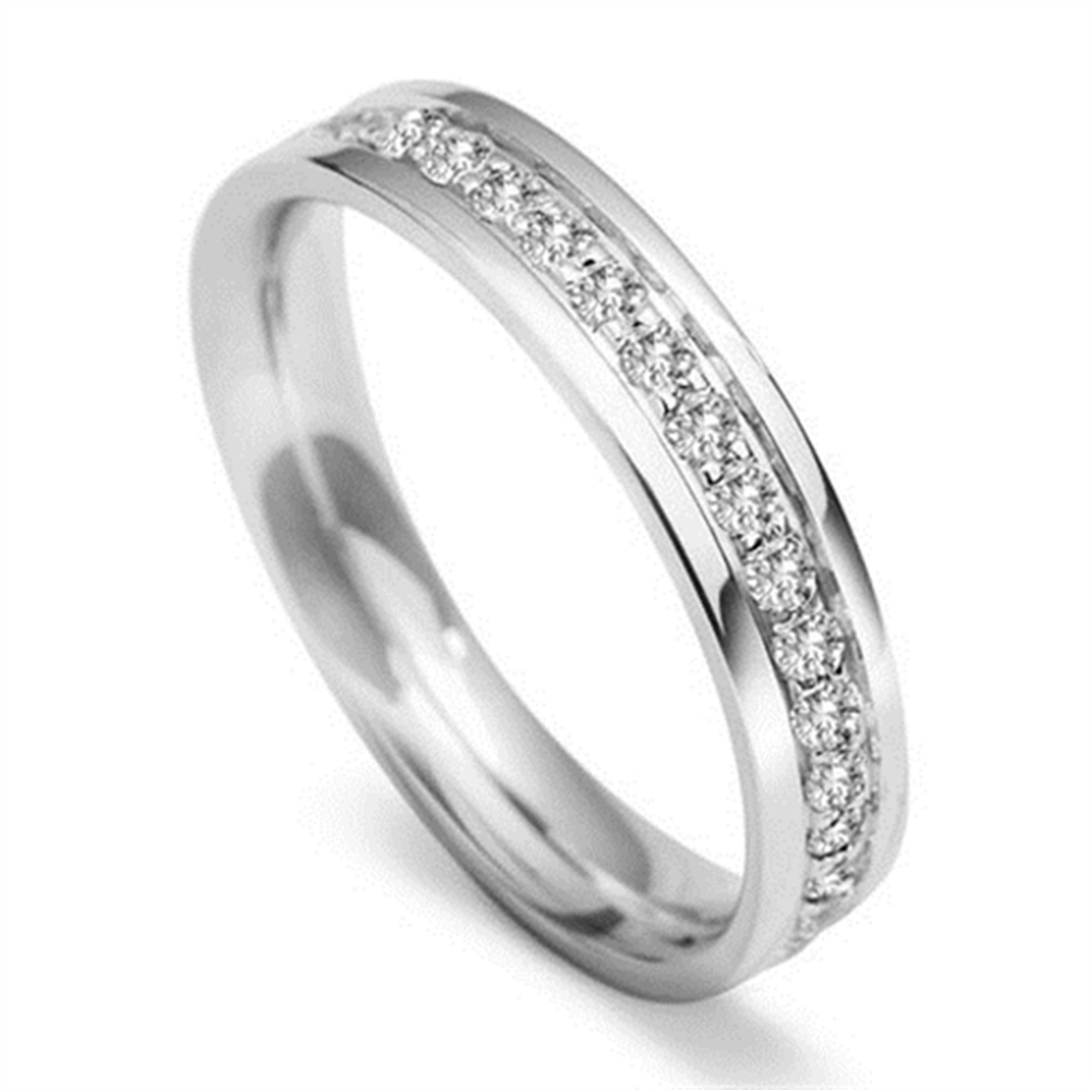 4mm Round Diamond 40% Wedding Ring P