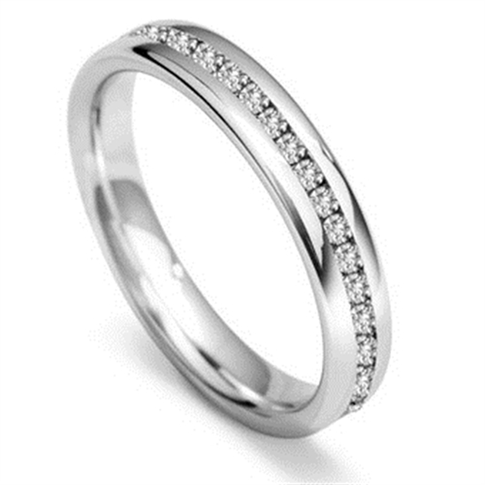 3.5mm Round Diamond 40% Wedding Ring W
