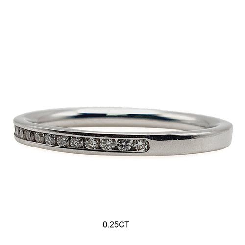 2mm Round Diamond 60% Wedding Ring W