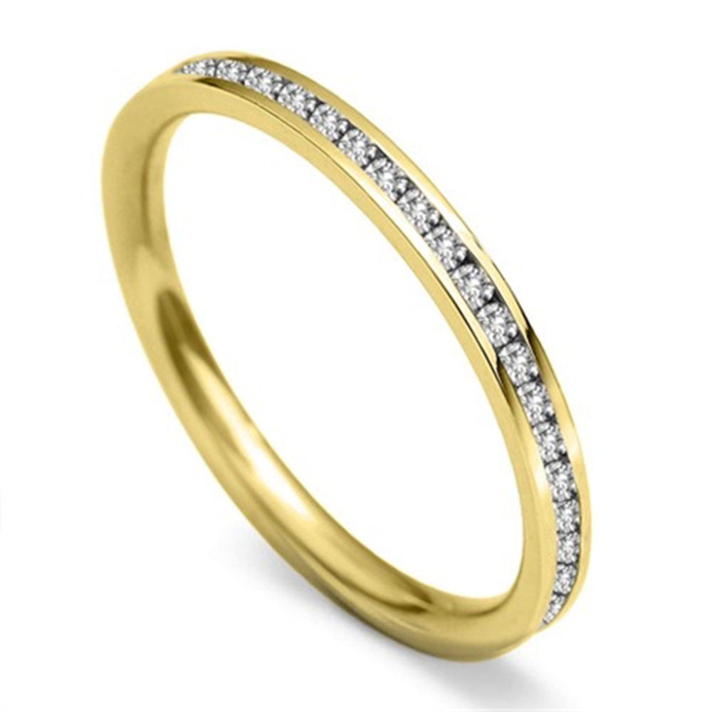 2mm Round Diamond 60% Wedding Ring Y