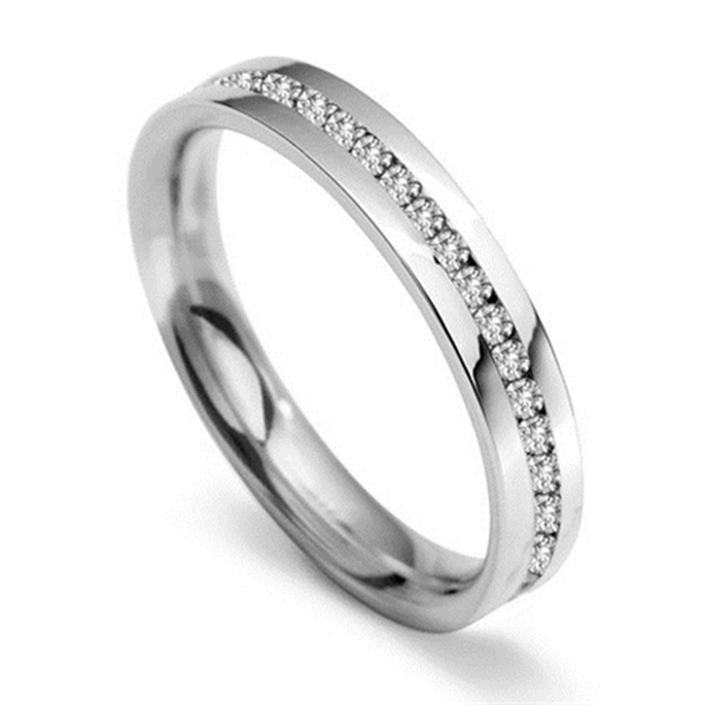 3.5mm Round Diamond 60% Wedding Ring P