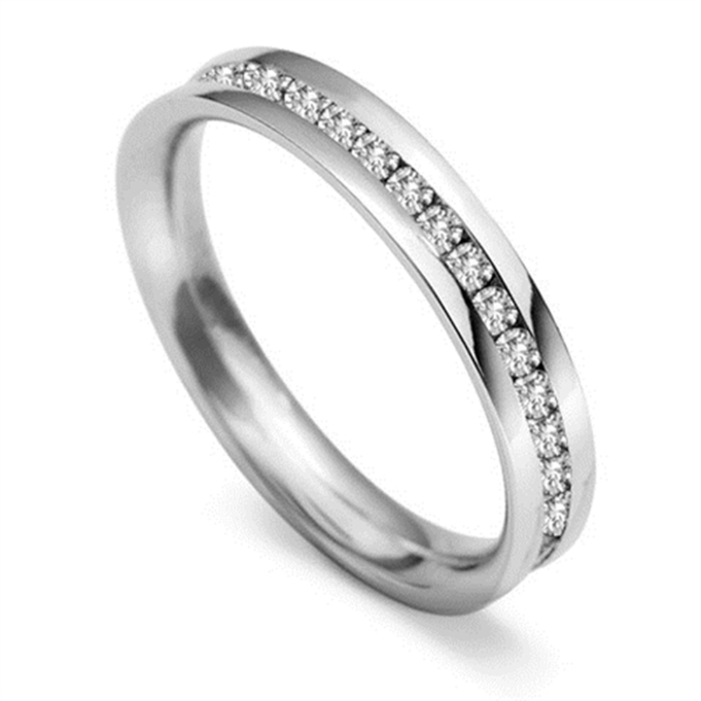 3.5mm Round Diamond 60% Wedding Ring P