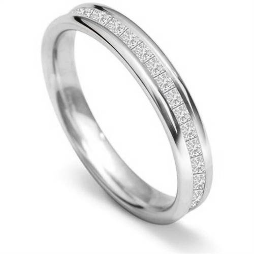 3.5mm Princess Diamond 60% Wedding Ring P
