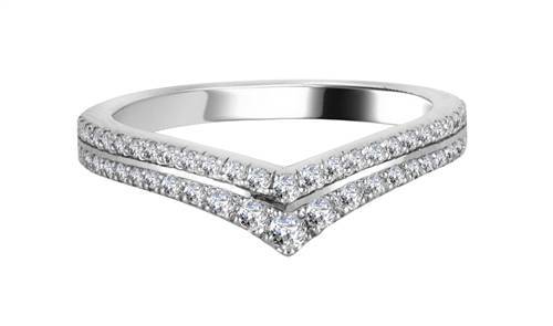 0.35ct VS/FG Round Diamond Shaped Wedding Ring P