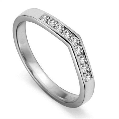 2.5mm Round Diamond Shaped Wedding Ring W