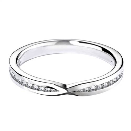 3mm Shaped Diamond Wedding Ring P