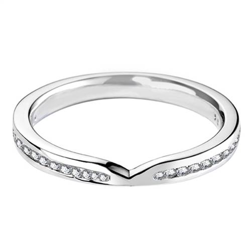 3mm Shaped Diamond Wedding Ring P
