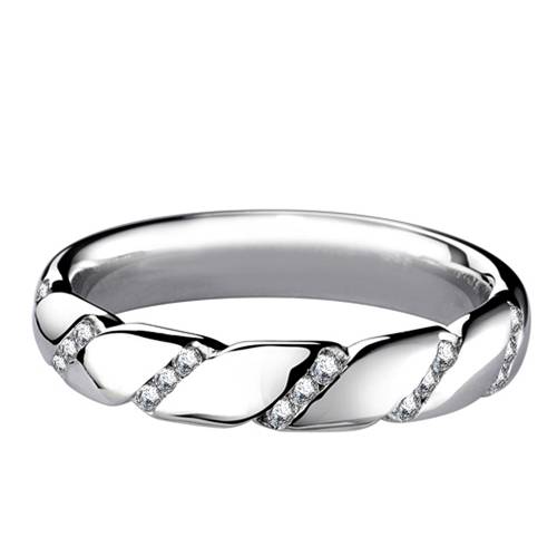 4mm Designer Diamond Wedding Ring P