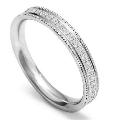 40% Princess Diamond Vintage Wedding Ring P