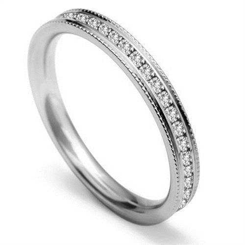 60% Round Diamond Vintage Wedding Ring W