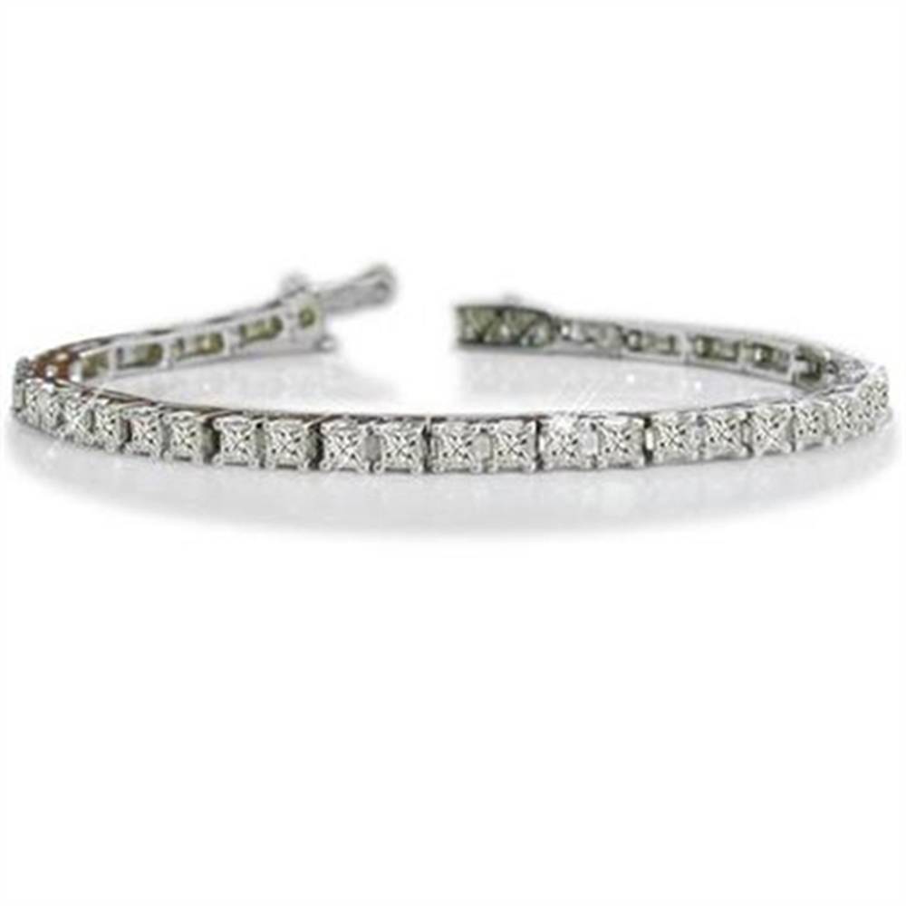 Single Row Princess Diamond Tennis Bracelet W