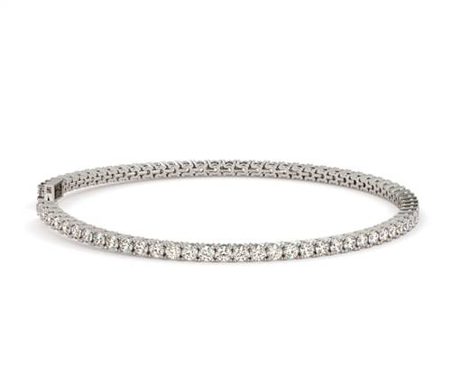Gold Vermeil Sterling Silver Single Row Flexible Bracelet with 1.75mm  Simulated Diamonds - Princess Jewelers