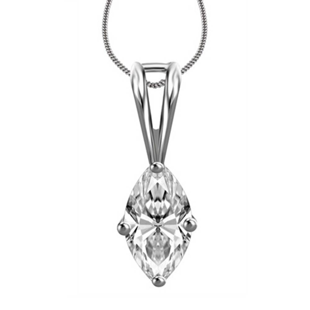 Classic Marquise Diamond Solitaire Pendant P