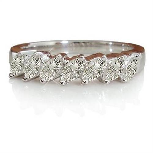 ER353 7 Stone Marquise Diamond Half Eternity Ring W