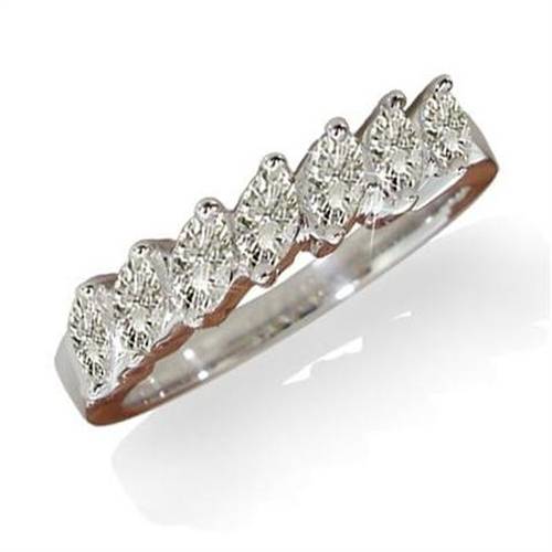 ER353 7 Stone Marquise Diamond Half Eternity Ring P