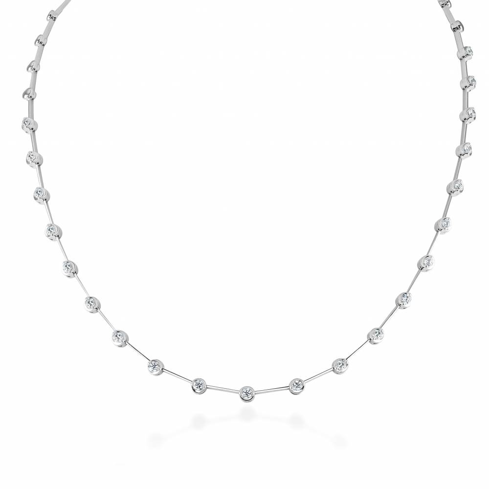 1.00ct VS/FG Round Diamond Rubover Necklace Image