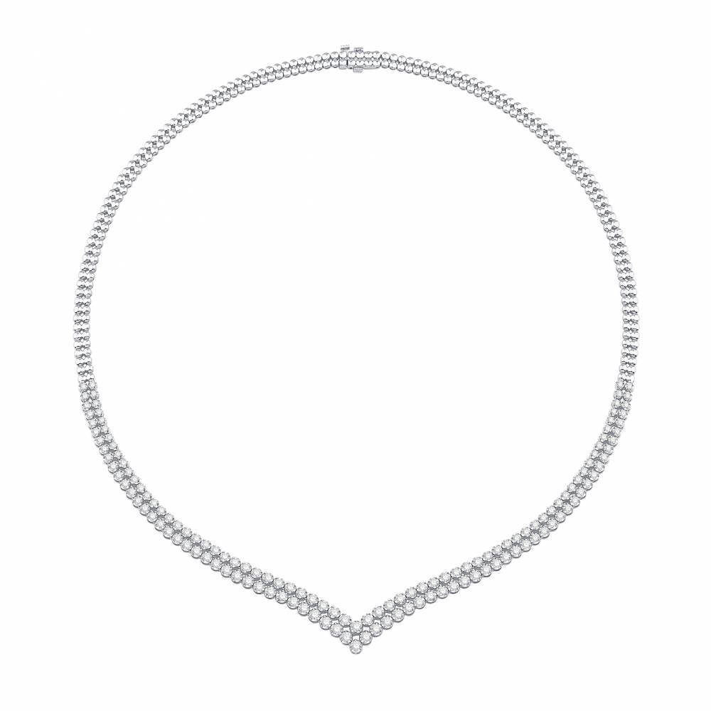 Round Diamond Lab Grown Necklace W