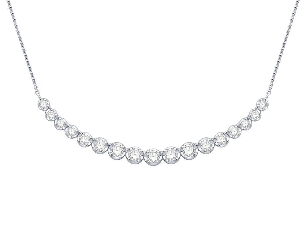 Round Diamond Lab Grown Necklace W