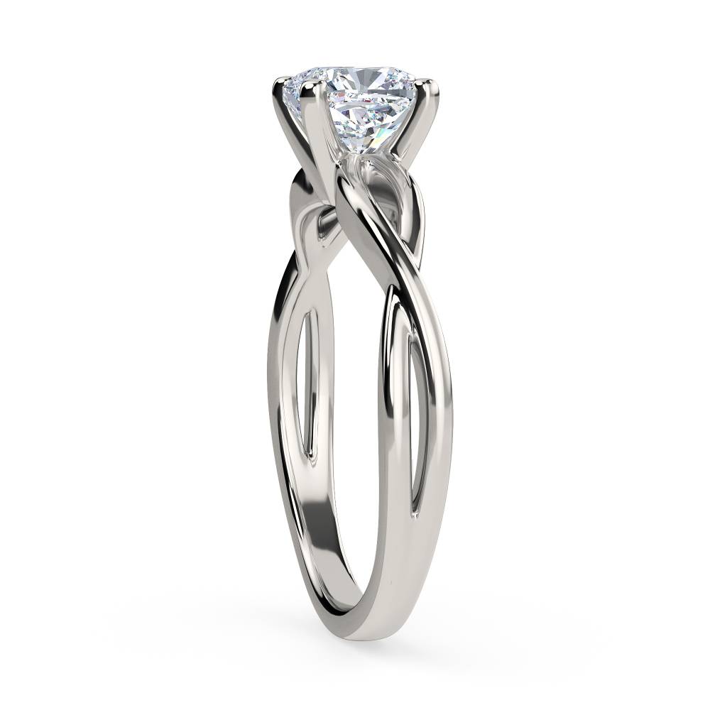Infinity Love Swirl Cushion Diamond Engagement Ring P