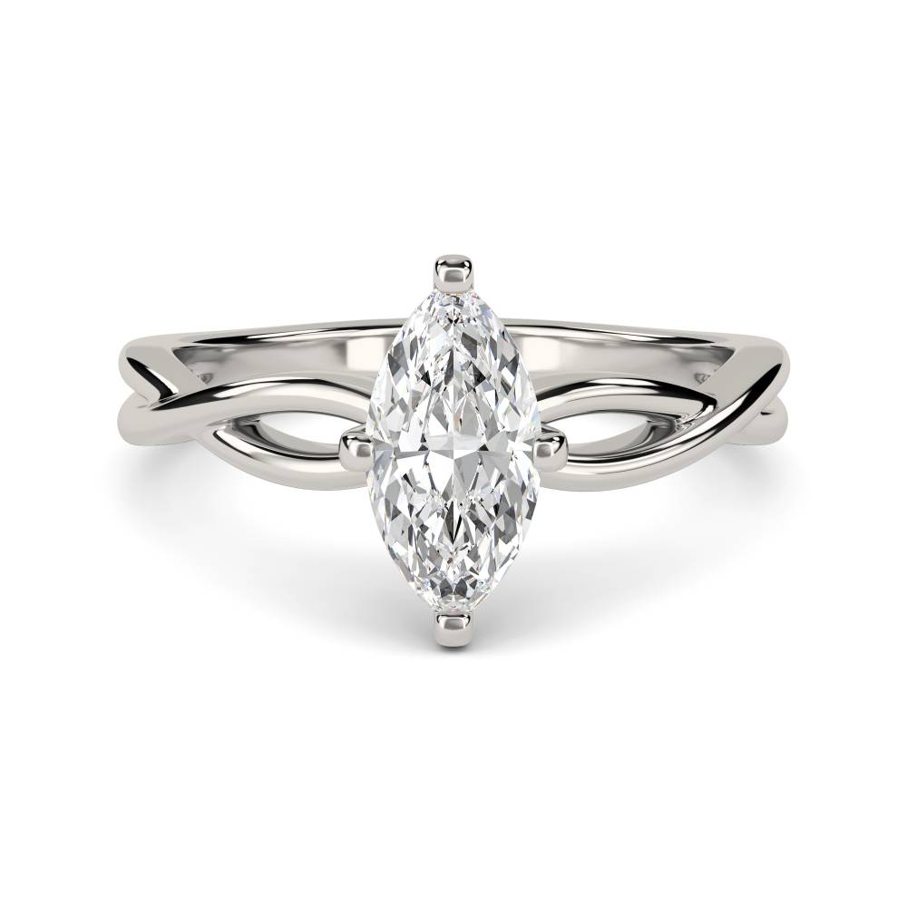 Infinity Love Swirl Marquise Diamond Engagement Ring P