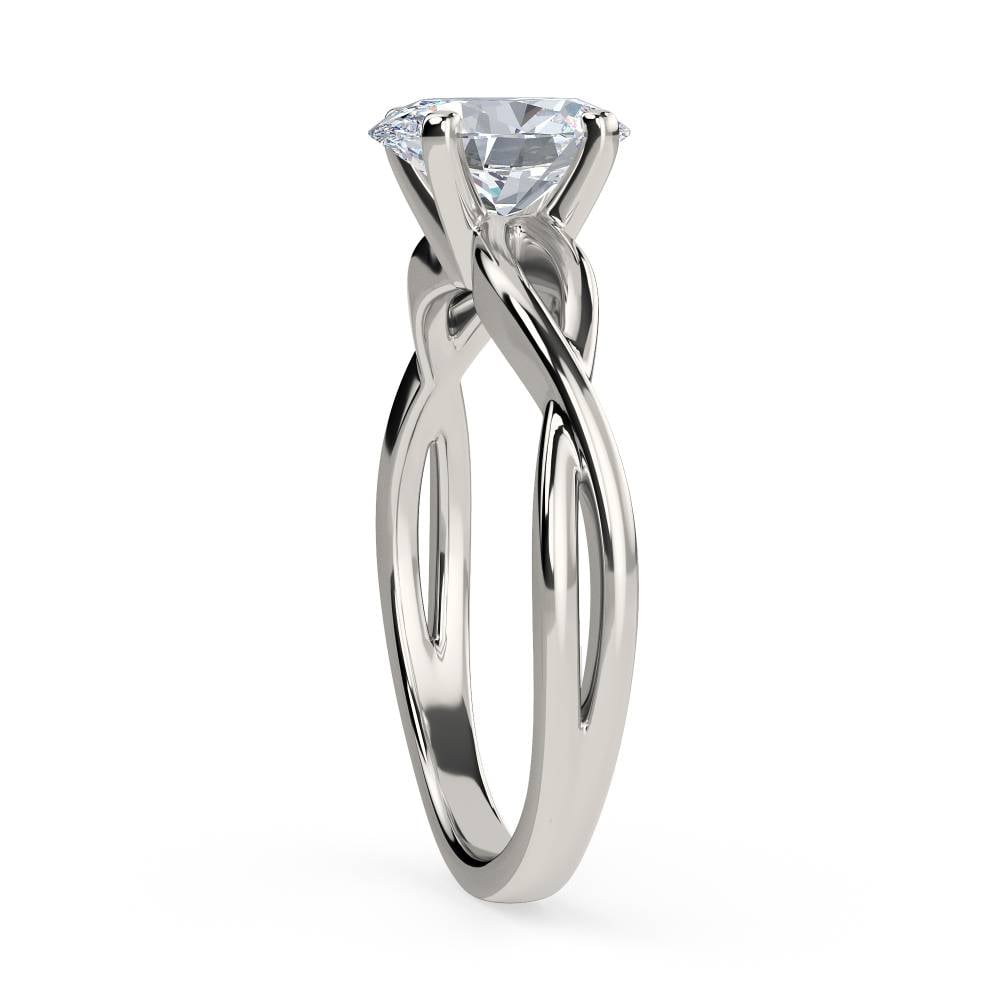 Infinity Love Swirl Oval Diamond Engagement Ring P