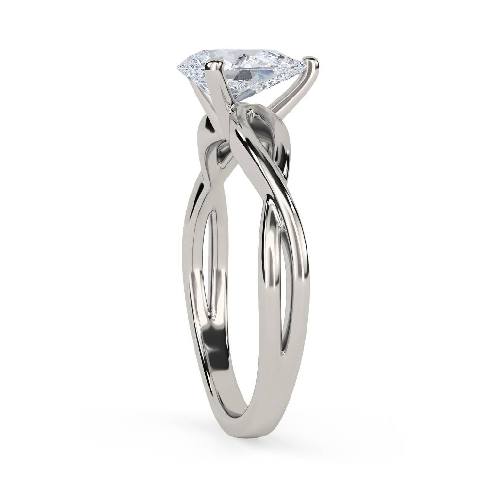 Infinity Love Swirl Pear Diamond Engagement Ring P