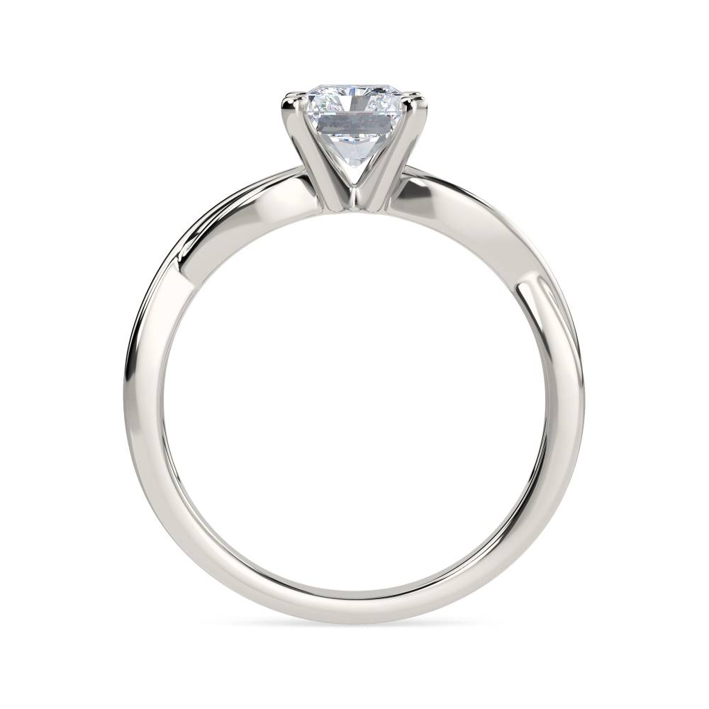 Infinity Love Swirl Radiant Diamond Engagement Ring P