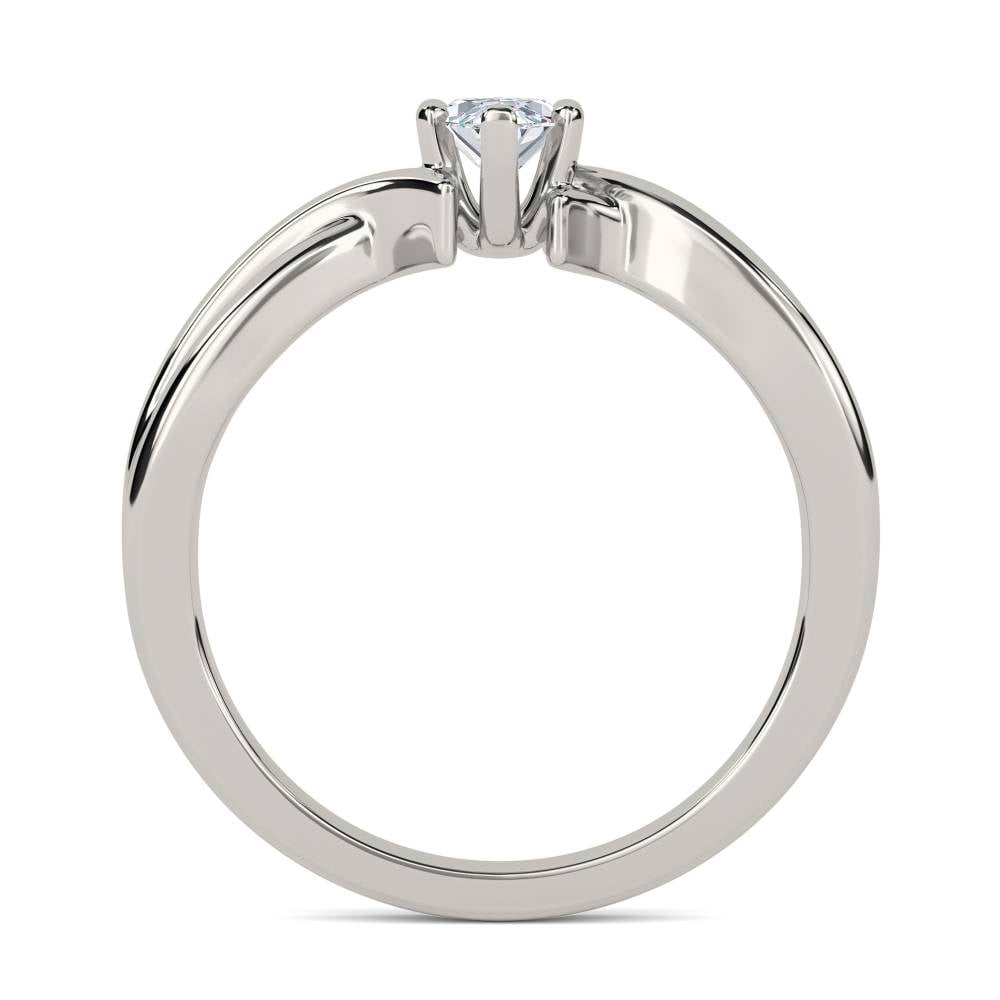 Modern Intertwined Marquise Diamond Engagement Ring P