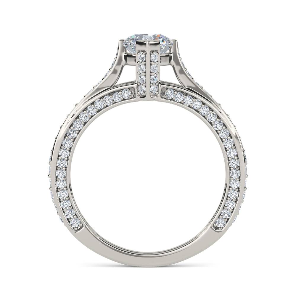 Round Diamond Designer Vintage Ring P