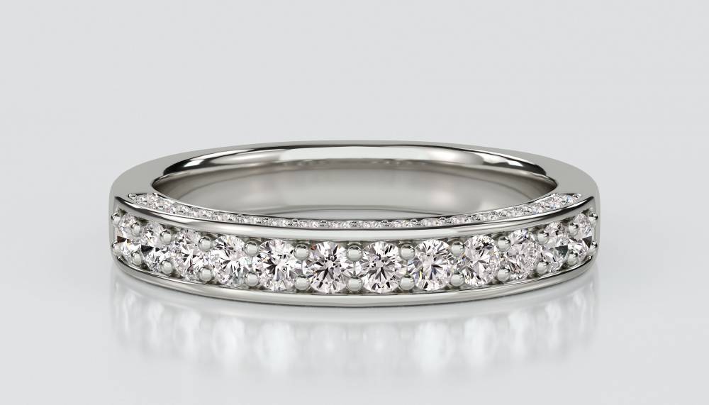 Unique Round Diamond Eternity/Wedding Ring P
