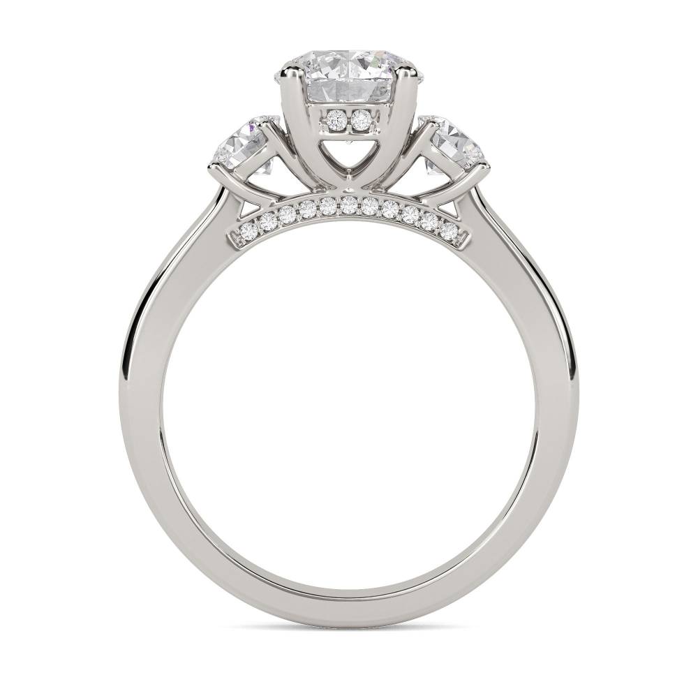 Unique 3 Stone Diamond Ring P