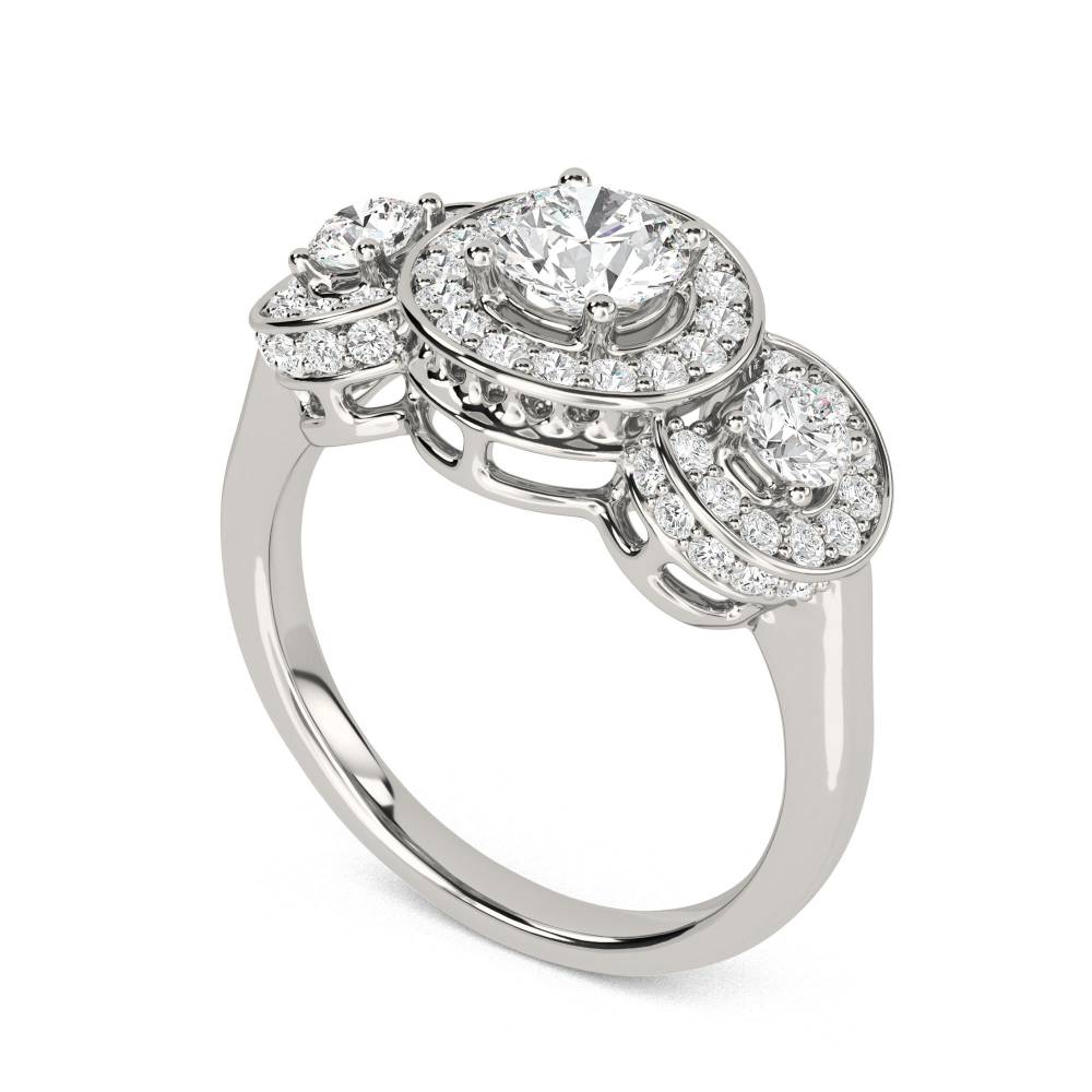 Round Diamond Designer Ring P