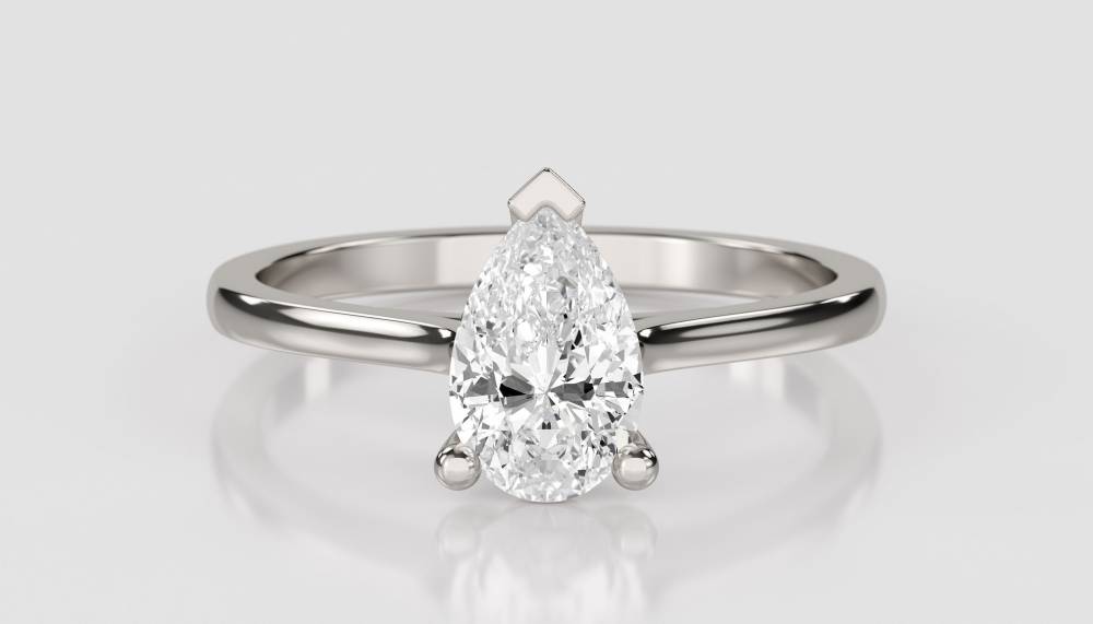 Stylish Pear Diamond Engagement Ring P